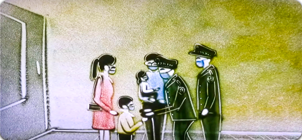 民警的战疫“沙画日记”