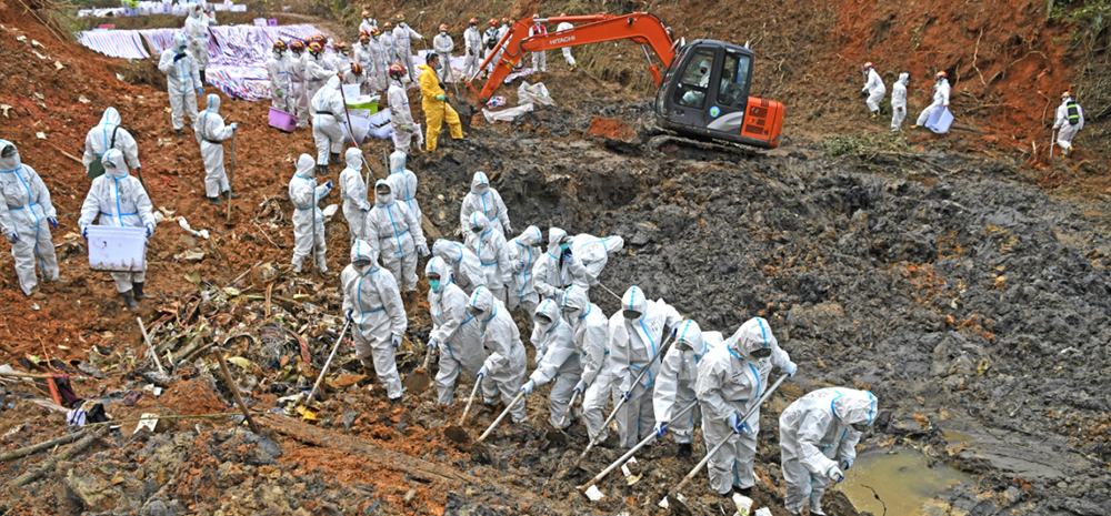 事故核心现场展开拉网式搜索