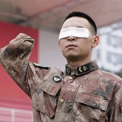 PLA hero injured by mine is discharged