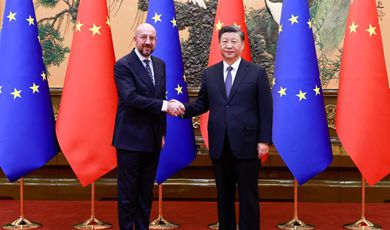 Xi holds talks with European Council president