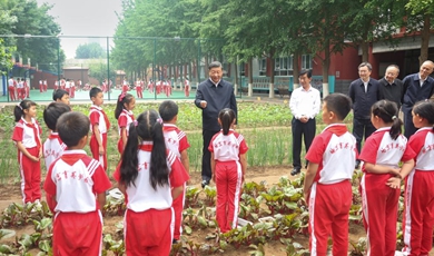 Xi visits Beijing school ahead of International Children's Day