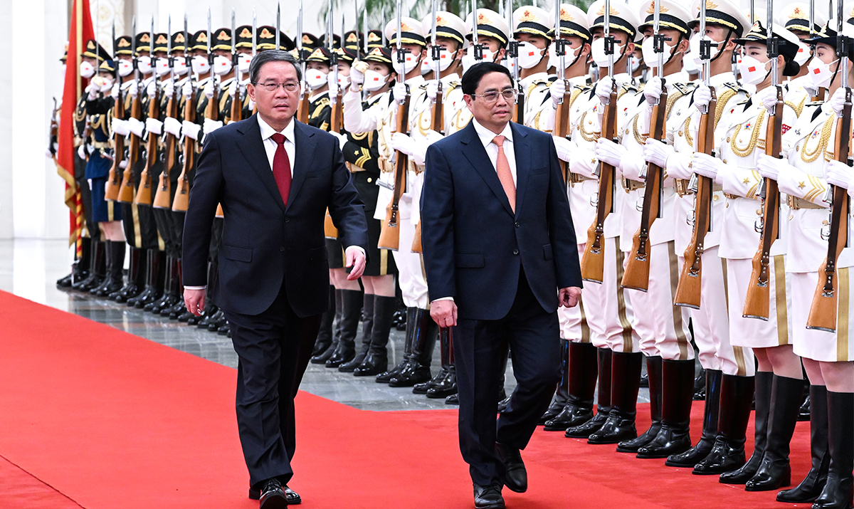 Thủ tướng Trung Quốc Lý Cường hội đàm với Thủ tướng Việt Nam Phạm Minh Chính