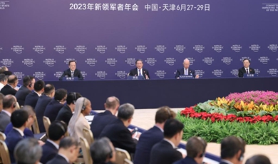 Chinese premier attends entrepreneur dialogue at Summer Davos