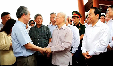 Tổng Bí thư Đảng Cộng sản Việt Nam Nguyễn Phú Trọng thăm cửa khẩu biên giới Trung Quốc - Việt Nam