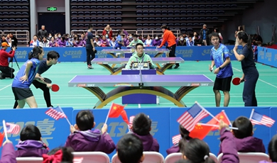 US-China Youth Ping-Pong Exchange is held in Beijing