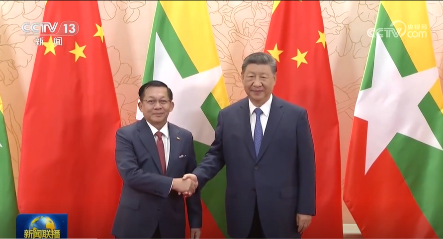 Xi meets Myanmar's acting president