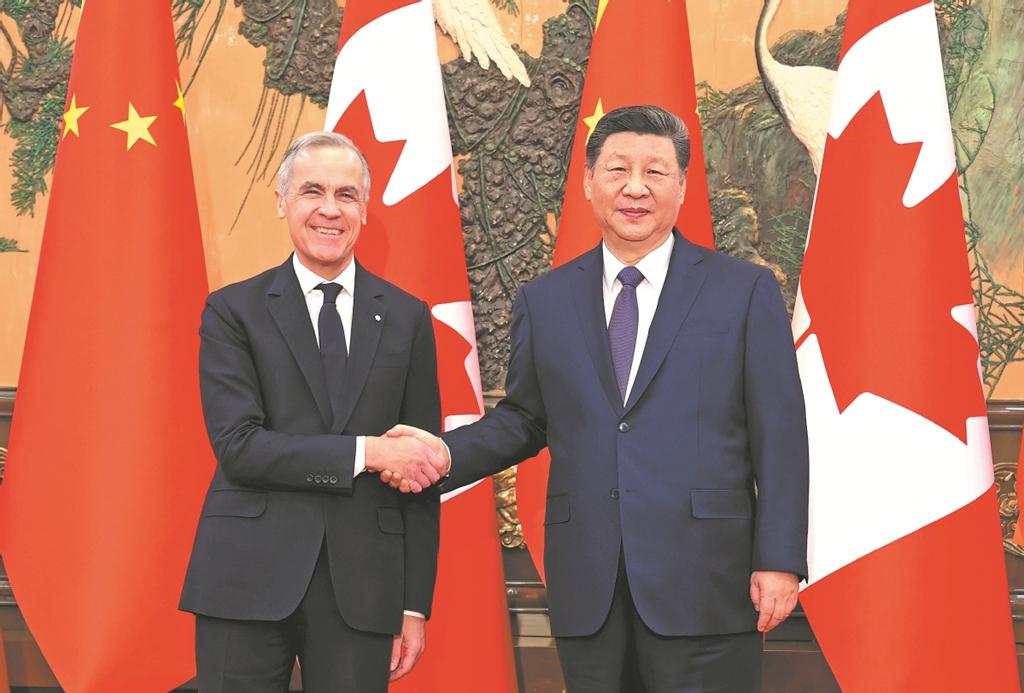 Turnaround of ties welcomed as Xi meets Carney