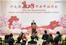 Chinese Ministry of Foreign Affairs holds new year reception