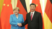 Xi meets Merkel, calls for higher-level China-Germany ties