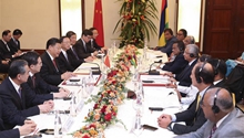 Xi meets Mauritian PM on bilateral ties