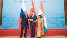 China, Russia, India to strengthen cooperation after foreign ministers' meeting