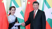 Xi meets Myanmar's State Counselor Aung San Suu Kyi