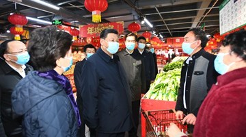 Xi visits supermarket, residential community in Guiyang