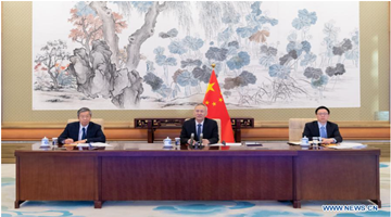 Chinese vice-premier speaks with IMF chief via video link