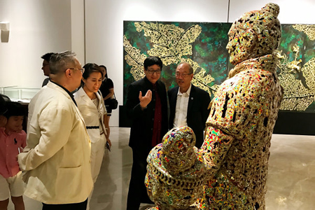 朱炳仁新加坡艺术展开幕 关注中新两国人民生活