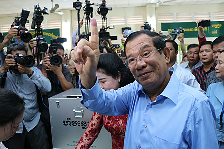洪森领导的人民党赢得柬埔寨国会选举 再获执政权