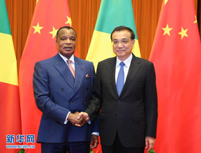 李克强会见刚果共和国总统萨苏