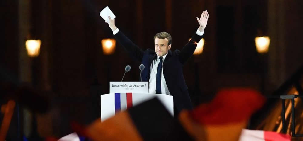 马克龙在法国总统选举第二轮投票中获胜