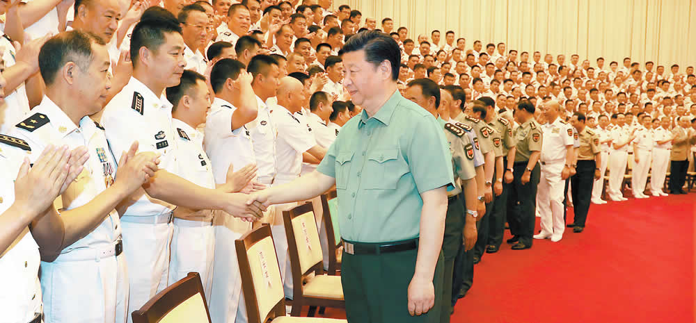 习近平：努力建设一支强大的现代化海军为实现中国梦强军梦提供坚强力量支撑