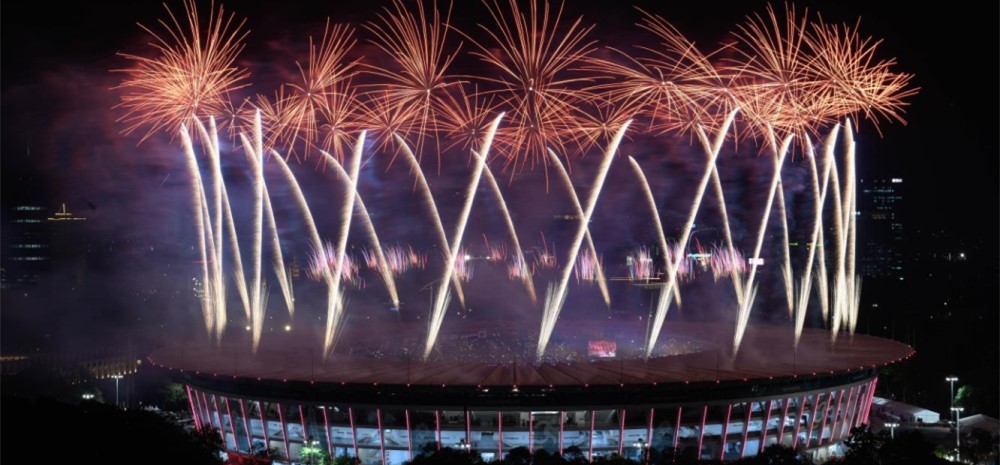 第18届亚运会开幕式在雅加达举行