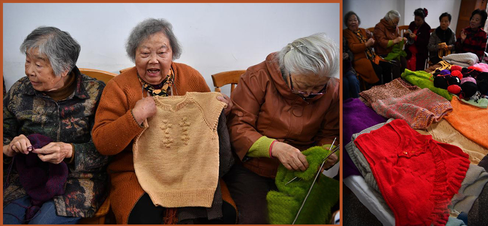 云南“毛衣奶奶”们手织百余件毛衣送贫困学生