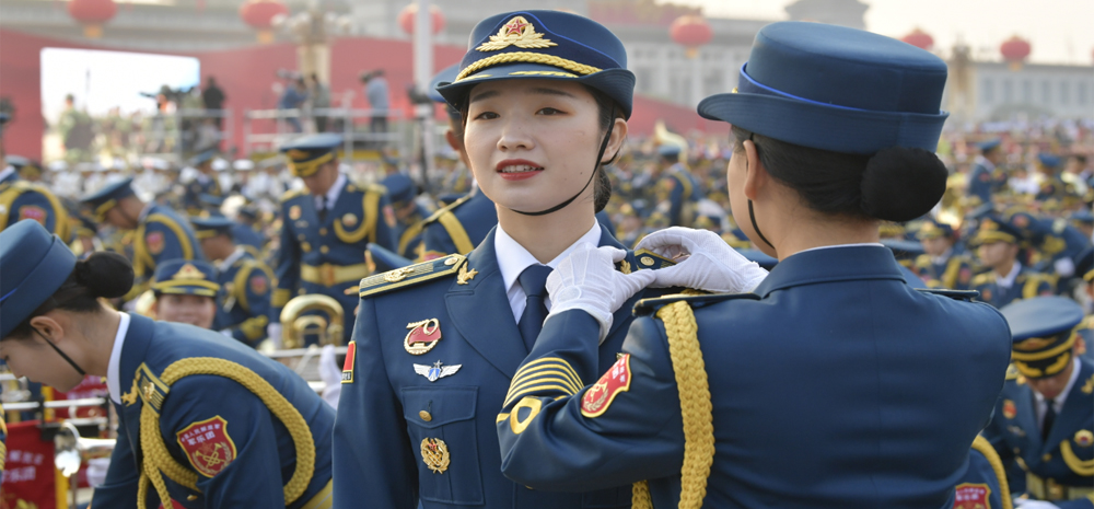 参加国庆阅兵的全体受阅官兵集结完毕