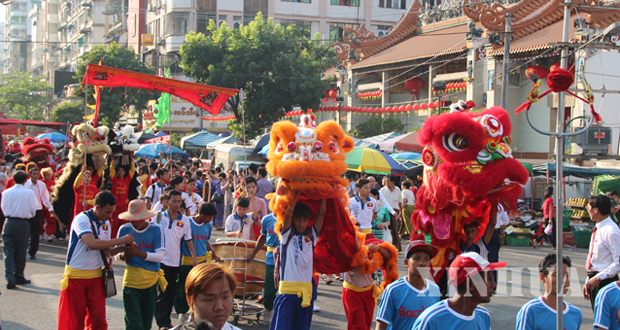 ရန္ကုန္ၿမိဳ႕၌ တ႐ုတ္ႏွစ္သစ္ကူးပြဲေတာ္ ယခင္ႏွစ္ထက္ စည္ကားစြာက်င္းပရန္ ရန္ကုန္တိုင္