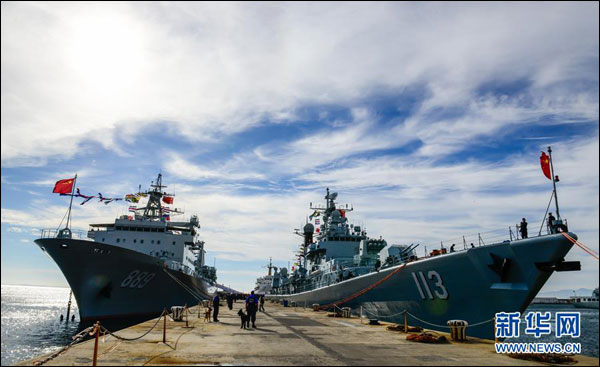 กองเรือคุ้มกันการเดินเรือรุ่นที่ 22 ของกองทัพเรือจีนเริ่มเยือนแอฟริกาใต้