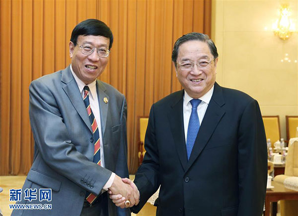 ประธานสภาปรึกษาการเมืองแห่งชาติจีนพบประธานสภานิติบัญญัติไทย