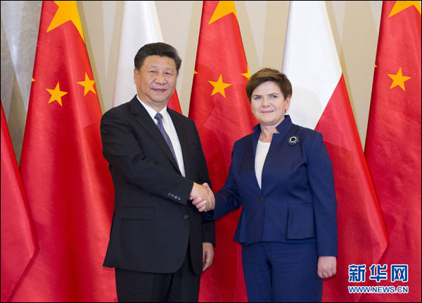 ประธานาธิบดีจีนพบนายกรัฐมนตรีโปแลนด์