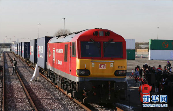 ขบวนรถไฟขนส่งสินค้าขบวนแรกระหว่างจีน-อังกฤษเดินทางถึงกรุงลอนดอน