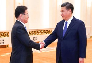 ประธานาธิบดีจีนพบกับทูตประธานาธิบดีเกาหลีใต้