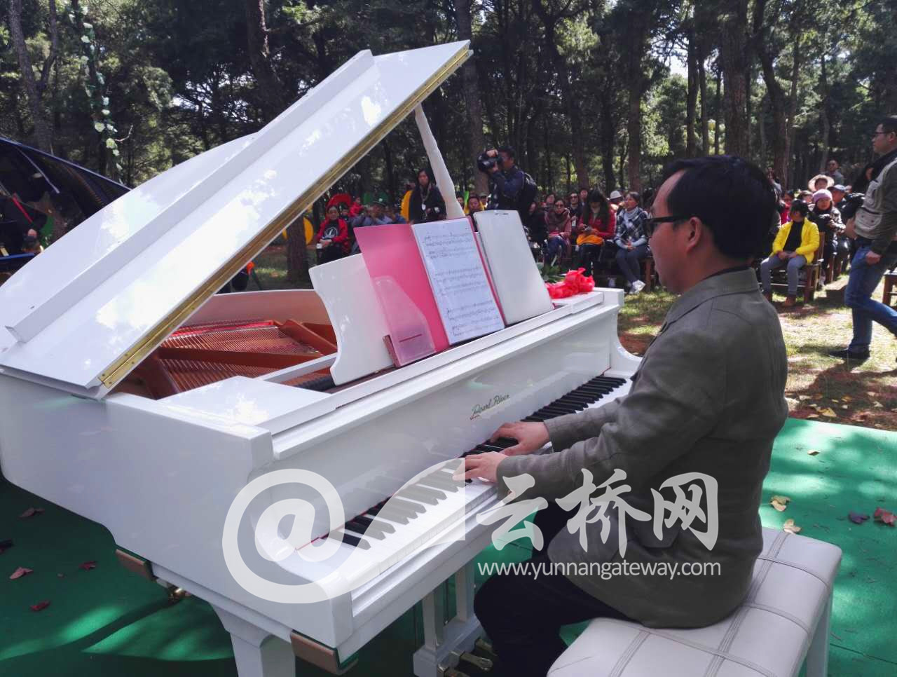 ชาวเมืองคุนหมิงพากันไปชมงานดนตรีป่าไม้ที่สวนเฮยหลงถาน