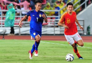 การแข่งขันฟุตบอลอุ่นเครื่องทีมชาติระดับ FIFA International ‘A’ Match ระหว่าง ทีมชาติจีนพบกับทีมชาติไทย ณ กรุงเทพฯ